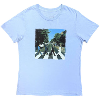The Beatles Ladies Slim Fit T-Shirt: Abbey Road (Back Print)