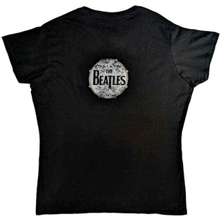 The Beatles Ladies Slim Fit T-Shirt: With The Beatles (Back Print)