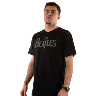 The Beatles Embellished T-Shirt: Drop T Logo (Diamante)