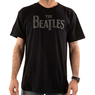 The Beatles Embellished T-Shirt: Drop T Logo (Diamante)