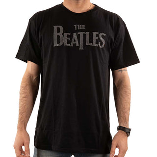 The Beatles Embellished T-Shirt: Drop T Logo (Diamante)