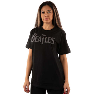 The Beatles Embellished T-Shirt: Drop T Logo (Diamante)