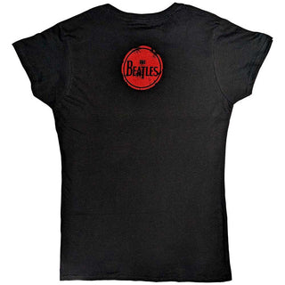 The Beatles Ladies Slim Fit T-Shirt: I Love The Beatles (Back Print)