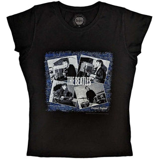 The Beatles Ladies Slim Fit T-Shirt: At the Cavern (Back Print)