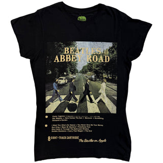 The Beatles Ladies Slim Fit T-Shirt: Abbey Road 8 Track