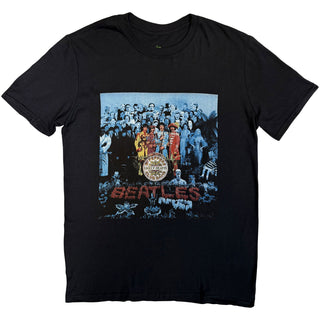 The Beatles T-Shirt: Sgt Pepper Blue (Back Print)