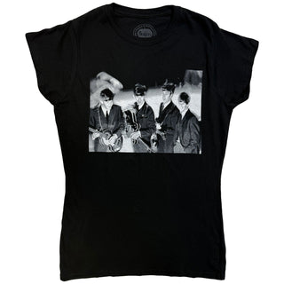 The Beatles Ladies Slim Fit T-Shirt: Smiles Photo