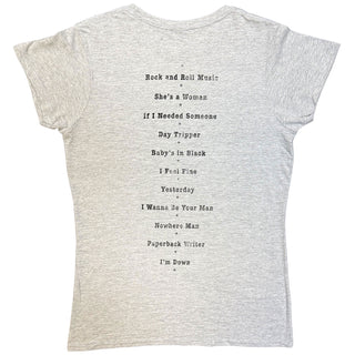 The Beatles Ladies Slim Fit T-Shirt: Budokan Set List (Back Print)