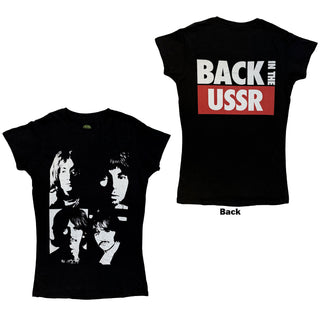 The Beatles Ladies Slim Fit T-Shirt: Back in the USSR (Back Print)