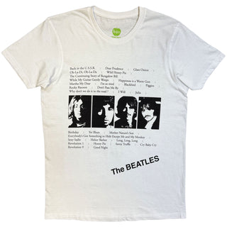 The Beatles T-Shirt: White Album Tracks (Back Print)