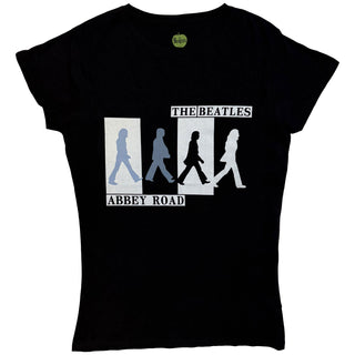 The Beatles Ladies Slim Fit T-Shirt: Abbey Road Colours Crossing