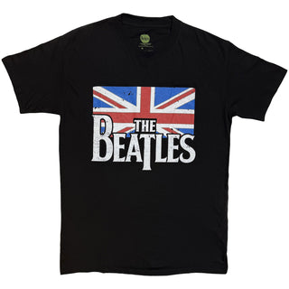 The Beatles T-Shirt: Drop T Logo & Vintage Flag