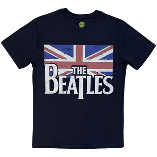 The Beatles T-Shirt: Drop T Logo & Vintage Flag