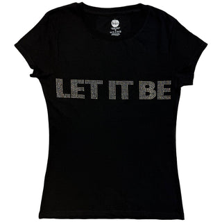 The Beatles Ladies Embellished T-Shirt: Let It Be
