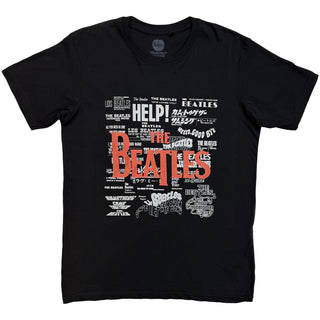 The Beatles Hi-Build T-Shirt: Titles & Logos