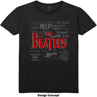 The Beatles Hi-Build T-Shirt: Titles & Logos