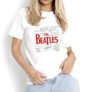 The Beatles Hi-Build T-Shirt: Titles & Logos