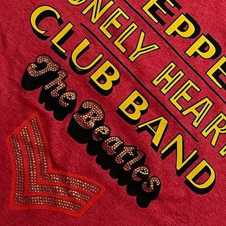 The Beatles Embellished T-Shirt: Sgt Pepper Stacked