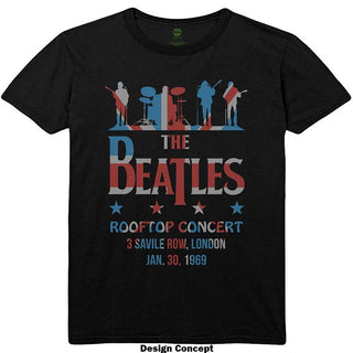 The Beatles T-Shirt: Drop T Rooftop Flag