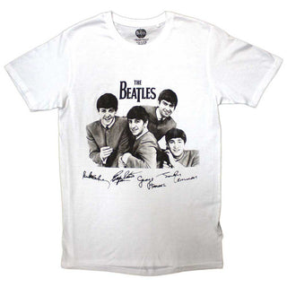 The Beatles Unisex T-Shirt: Mop Tops & Signatures