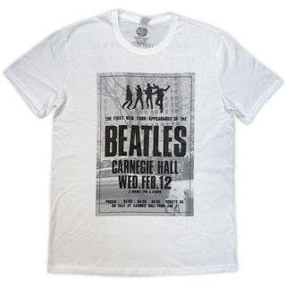 The Beatles T-Shirt: Tour '64 Carnegie Hall (White) (Back Print)