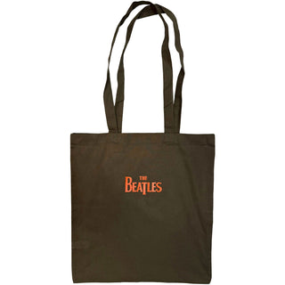 The Beatles Cotton Tote Bag: Rubber Soul (Olive Green) (Back Print)