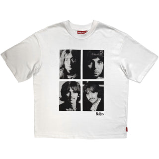 The Beatles Unplugged T-Shirt: Four Portrait Wash (White)
