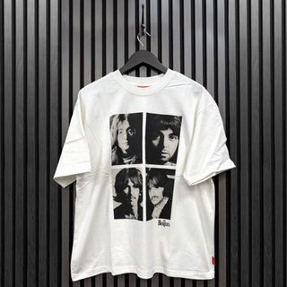 The Beatles Unplugged T-Shirt: Four Portrait Wash (White)