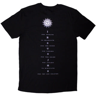 Behemoth Unisex T-Shirt: The Shit Ov God Vertical Logo Cover (Black) (Back Print)
