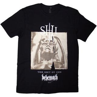 Behemoth Unisex T-Shirt: The Shit Ov God Parchment (Black) (Back Print)