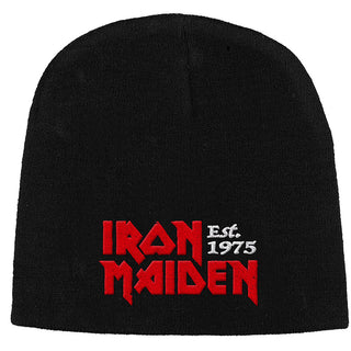 Iron Maiden Beanie Hat: Est 1975 (Black)