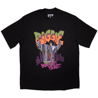 Biggie Smalls Oversized T-Shirt: Cartoon Graffiti (Black)