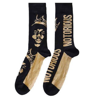 Biggie Smalls Ankle Socks: Gold Crown (Black)
