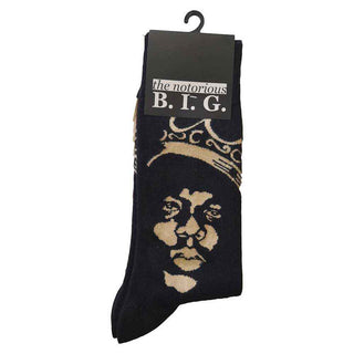 Biggie Smalls Ankle Socks: Gold Crown (Black)
