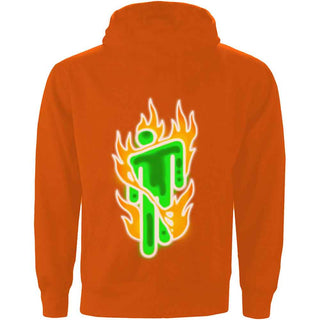 Billie Eilish Pullover Hoodie: Airbrush Flames Blohsh (Back Print)