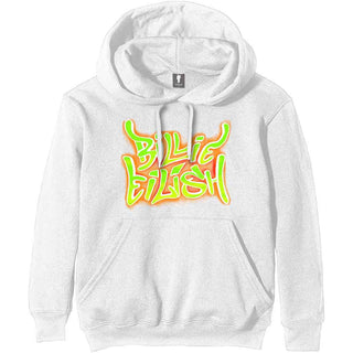 Billie Eilish Pullover Hoodie: Airbrush Flames Blohsh (Back Print)