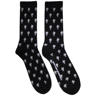 Billie Eilish Ladies Socks: Blohsh Pattern (Black) (UK Size 4 - 7)