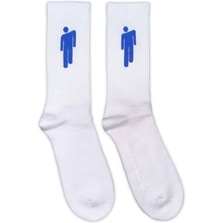 Billie Eilish Terry Socks: Blue Blohsh (White)