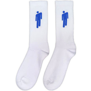 Billie Eilish Terry Socks: Blue Blohsh (White) (UK Size 7 - 11)