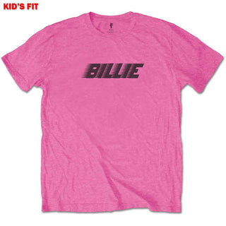 Billie Eilish Kids T-Shirt: Racer Logo & Blohsh (Back Print)