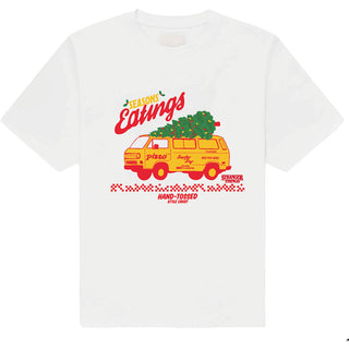 Stranger Things T-Shirt: Season Of Eating Hand Tossed (White)