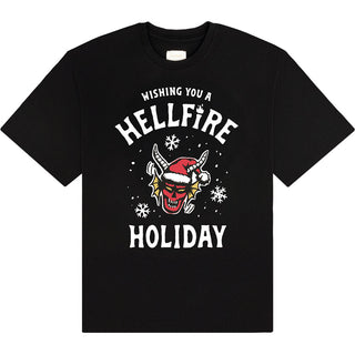 Stranger Things T-Shirt: Wishing You A Hell Fire (Black)