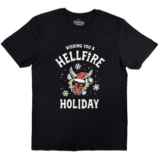 Stranger Things T-Shirt: Wishing You A Hell Fire (Black)