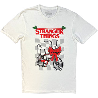 Stranger Things T-Shirt: Christmas Bike (White)