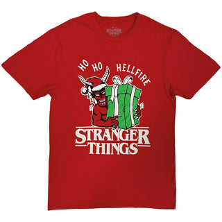 Stranger Things T-Shirt: Ho Ho Hellfire (Red)