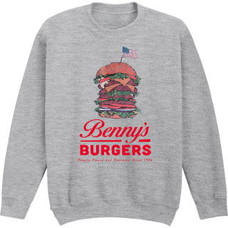 Stranger Things Sweatshirt: Benny’s Burger (Grey)