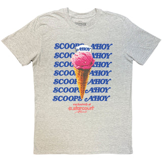 Stranger Things T-Shirt: Scoop Ahoy Ice Cream (Grey)