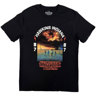 Stranger Things T-Shirt: Hawkins 008 (Black)