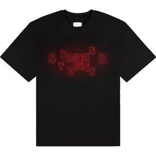 Stranger Things T-Shirt: Neon Logo (Black)