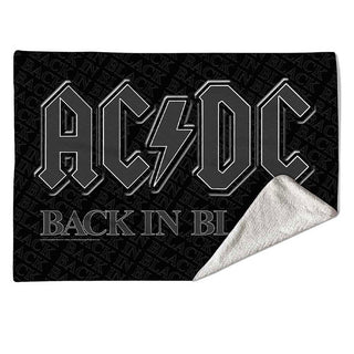 AC/DC Sherpa Fleece Blanket: Back In Black (Multicolour) (Double)